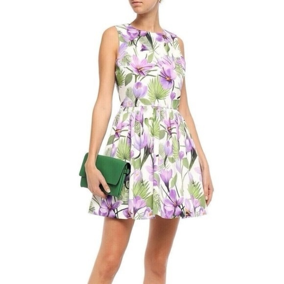 Alice + Olivia Joyce Floral Purple Dress - Picture 2 of 7